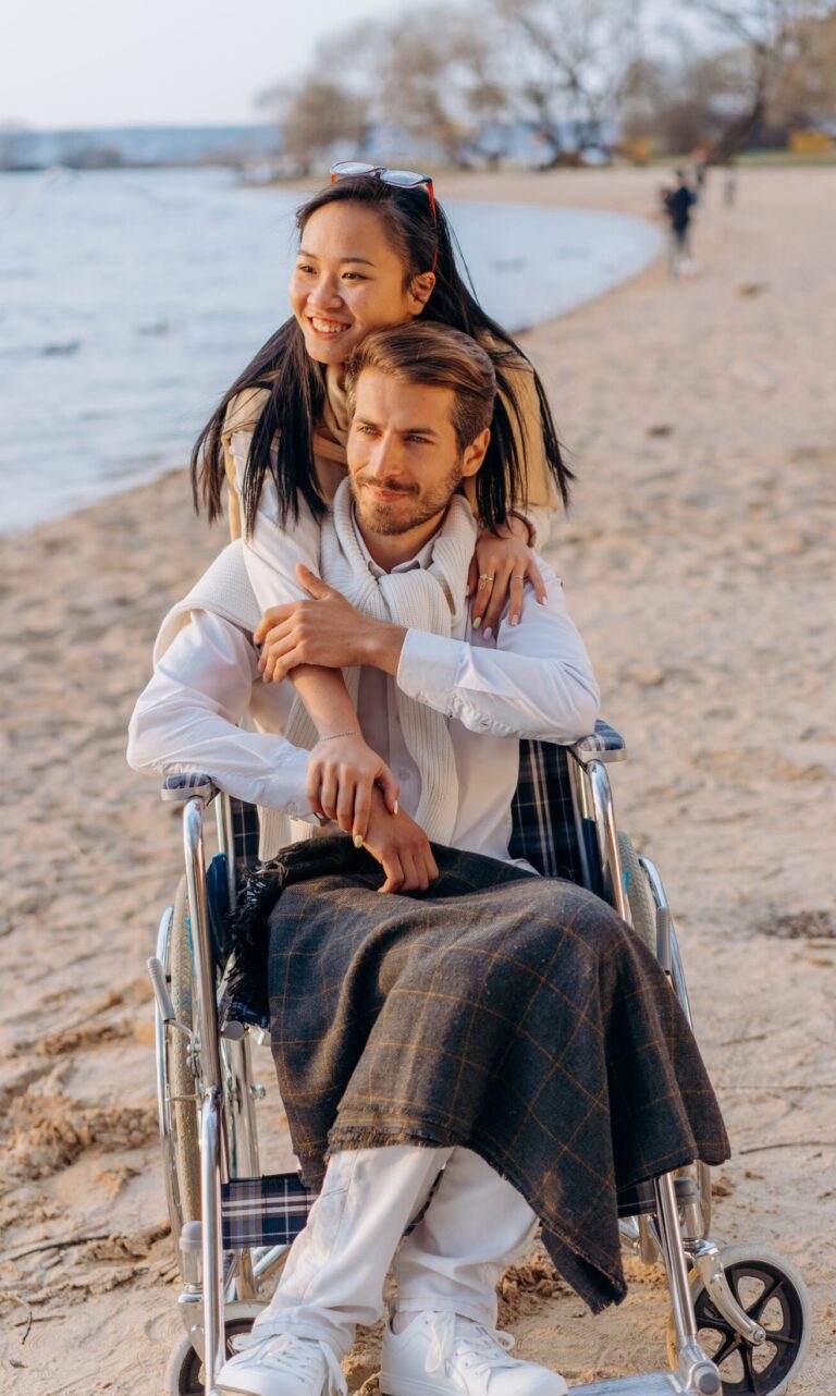 wheelchair at beach